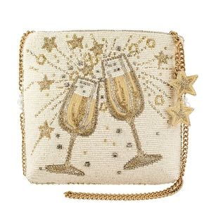 Mary Frances Accessories Toast of the Town Champagne Crossbody Handbag 🥂
